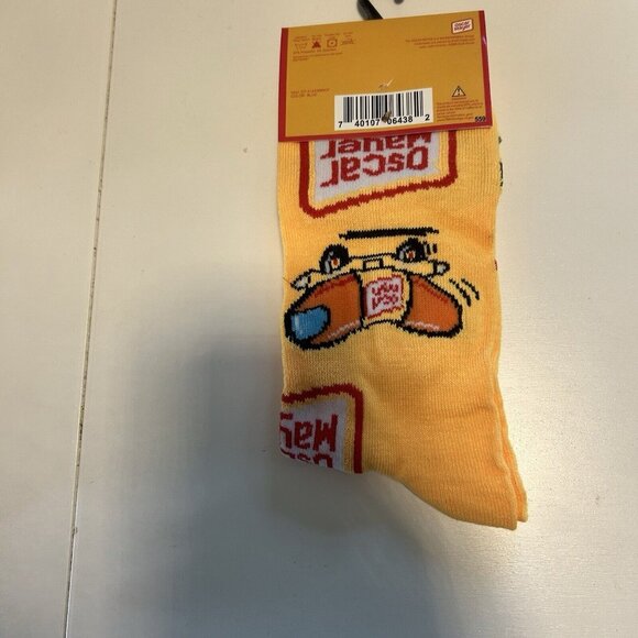 Oscar Mayer YELLOW Print Novelty Crew Socks - Men’s Size 6-12 Weinermobile - Picture 2 of 5